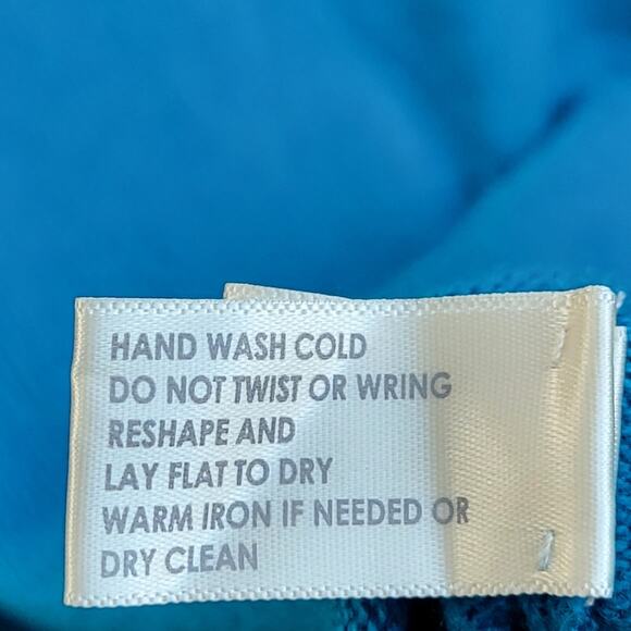 White + Warren Cashmere Silk Blend Tunic Sweater in Teal Turquoise Blue  Large - Picture 5 of 5